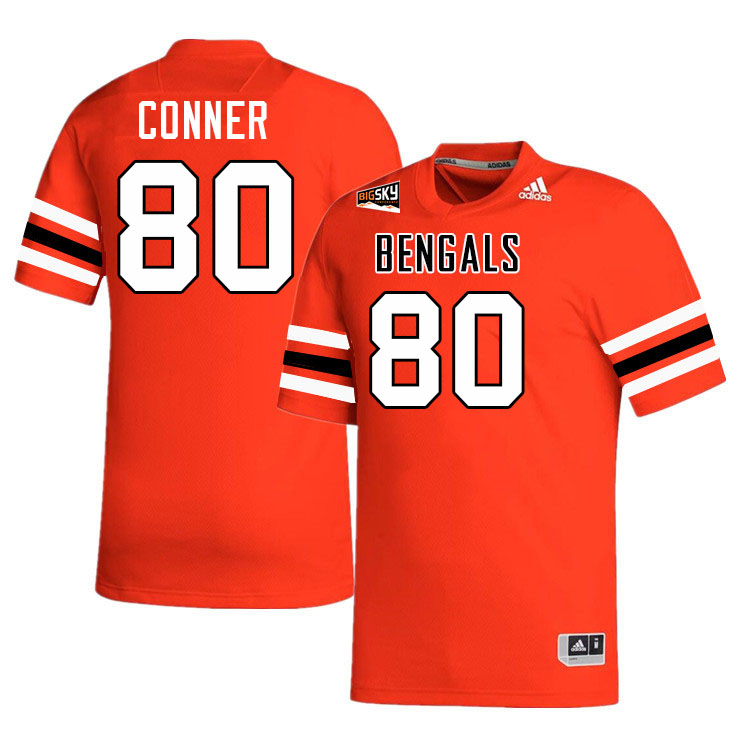 Idaho State Bengals #80 Tanner Conner College Football Jerseys,Uniforms Stitched-Orange